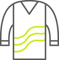 Pullover Linie zweifarbiges Symbol vektor