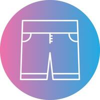 kurze Hose Linie Gradient Kreis Symbol vektor