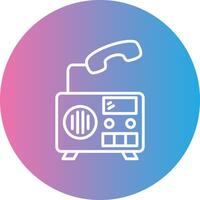 Radio Linie Gradient Kreis Symbol vektor