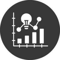 Balkendiagramm Glyphe umgekehrtes Symbol vektor