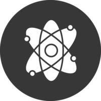 Atom-Glyphe invertiertes Symbol vektor