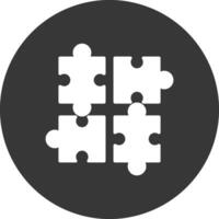 Puzzle Glyphe invertiert Symbol vektor