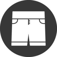 Shorts Glyphe invertiertes Symbol vektor