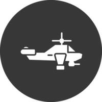 Hubschrauber Glyphe invertiert Symbol vektor