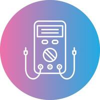 Multimeter Linie Gradient Kreis Symbol vektor