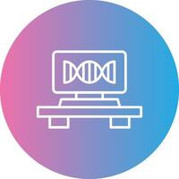 DNA Strand Linie Gradient Kreis Symbol vektor