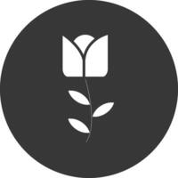 umgekehrtes Symbol für Blumenglyphe vektor