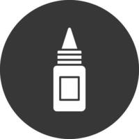 flaska glyf omvänd ikon vektor