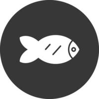 umgekehrtes Symbol für Fischglyphe vektor