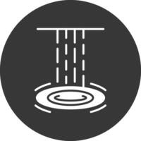 Invertiertes Symbol für Wasserfall-Glyphe vektor