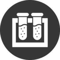 Chemikalien Glyphe invertiert Symbol vektor