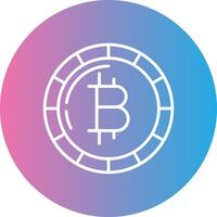 Bitcoin Bitcoin Linie Gradient Kreis Symbol vektor