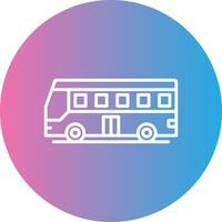 Tourist Bus Linie Gradient Kreis Symbol vektor