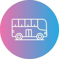 Stadt Bus Linie Gradient Kreis Symbol vektor