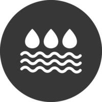 umgekehrtes Symbol für Wasserglyphe vektor