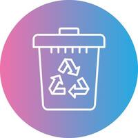 recyceln Behälter Linie Gradient Kreis Symbol vektor