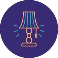 Lampe Linie zwei Farbe Kreis Symbol vektor