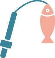 Fischsymbol zweifarbiges Symbol vektor