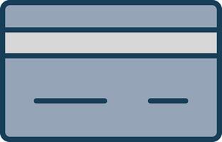 kreditera kort linje fylld grå ikon vektor