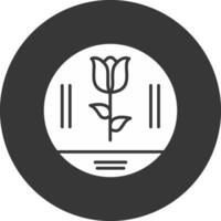 Tulpe Glyphe invertiert Symbol vektor