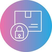 Logistik und Sicherheit Linie Gradient Kreis Symbol vektor