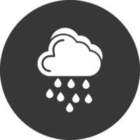 Regen-Glyphe invertiertes Symbol vektor