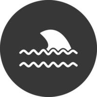 Ozean Wellen Glyphe invertiert Symbol vektor