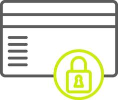 Anerkennung Karte sichern Linie zwei Farbe Symbol vektor
