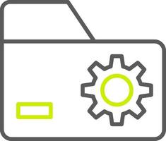 Mappe Verwaltung Linie zwei Farbe Symbol vektor