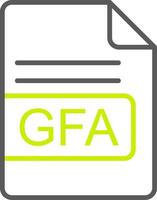 gfa Datei Format Linie zwei Farbe Symbol vektor