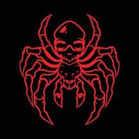 Spinnenschädel-Logo vektor