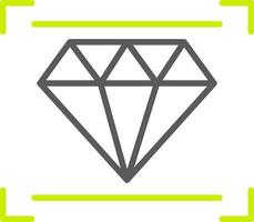 Diamantlinie zweifarbiges Symbol vektor