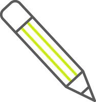 Bleistiftlinie zweifarbiges Symbol vektor
