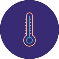 Thermometer Linie zwei Farbe Kreis Symbol vektor