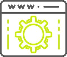 zweifarbiges Symbol für die Weboptimierungslinie vektor