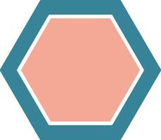 Hexagon Glyphe zwei Farbe Symbol vektor