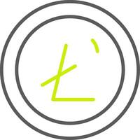 Litecoin-Linie zweifarbiges Symbol vektor