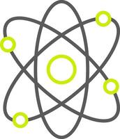 Atomlinie zweifarbiges Symbol vektor