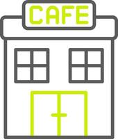 Café-Linie zweifarbiges Symbol vektor