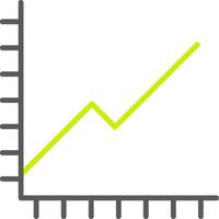 Diagram linje två Färg ikon vektor