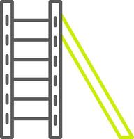 Leiterlinie zweifarbiges Symbol vektor