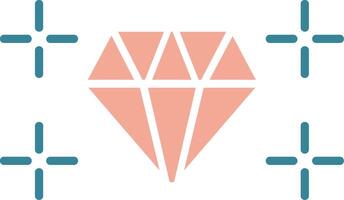 Diamant-Glyphe zweifarbiges Symbol vektor