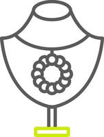 Halskettenlinie zweifarbiges Symbol vektor