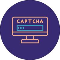 Captcha Linie zwei Farbe Kreis Symbol vektor