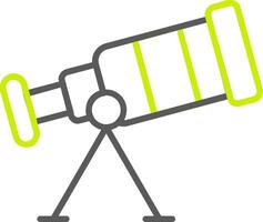 Teleskoplinie zweifarbiges Symbol vektor