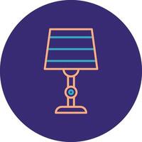 Lampe Linie zwei Farbe Kreis Symbol vektor