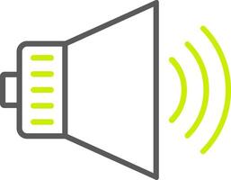 audio linje två Färg ikon vektor