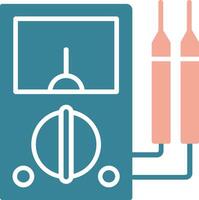 Multimeter-Glyphe zweifarbiges Symbol vektor