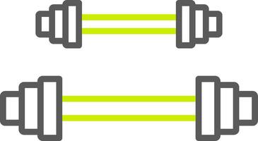 Gewichtheben Linie zwei Farbe Symbol vektor