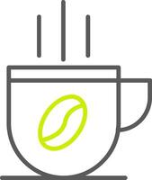 Kaffeetasse Linie zweifarbiges Symbol vektor